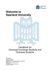 德國大學國際生歡迎手冊-薩爾大學