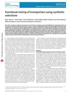 nchembio.2189-Functional mining of transporters using synthetic selections