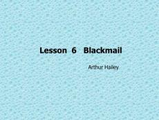 Lesson  6   Blackmail