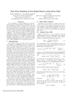 Real-Time Tracking of Non-Rigid Objects Using Mean Shift