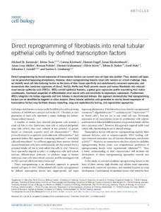 ncb3437-Direct reprogramming of fibroblasts into renal tubular epithelial cells by defined transcription factors