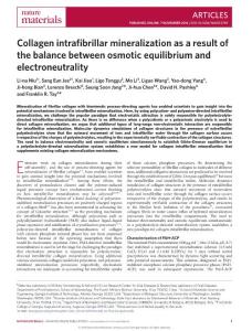 nmat4789-Collagen intrafibrillar mineralization as a result of the balance between osmotic equilibrium and electroneutrality