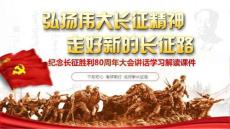 纪念红军长征胜利80周年大会讲话学习课件