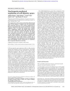 Genes Dev.-2016-Ibarra-2253-8-Nucleoporin-mediated regulation of cell identity genes