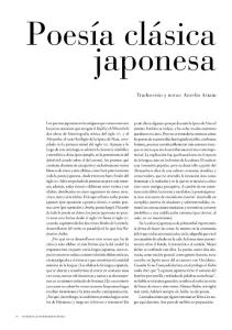 Poes  237;a cl  225;sica japonesa (Traducci  243;n y notas de Aurelio Asiain)