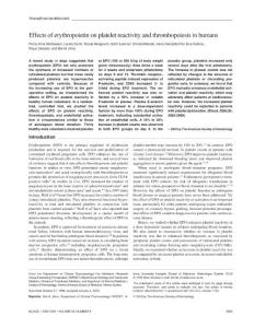 Effects of erythropoietin on platelet reactivity and…