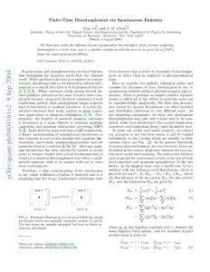 Finite-Time Disentanglement via Spontaneous Emission