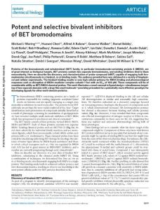 nchembio.2210-Potent and selective bivalent inhibitors of BET bromodomains