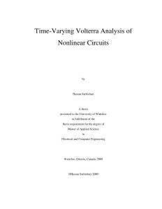 time-varying volterra analysis of nonlinear circuits