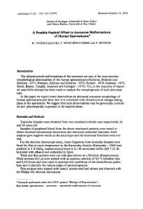 a possible haploid effect in acrosome malformations of human spermatozoa