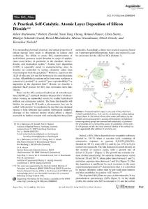 a practical, self-catalytic, atomic layer deposition of silicon dioxide
