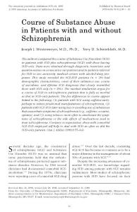 course of substance abuse in patients with and without schizophrenia