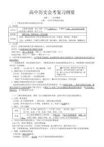 高中历史会考复习提纲