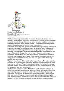 Involuntary Release of Kundalini Energy……………..