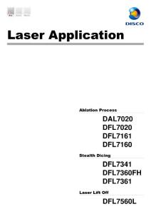 Laser Application - DISCO Corporation