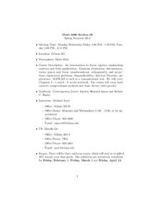 Contemporary Linear Algebra - Tulane University