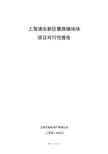 上海浦東新區(qū)曹路鎮(zhèn)地塊項目可行性研究報告
