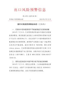 出口風險預警信息