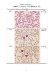 四川省临检中心2016年第2次血细胞形态学检查室间质量评价图片