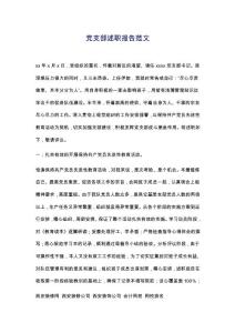 黨支部述職報告范文
