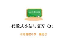 2016年湘教版数学七上  代数式小结与复习（3）