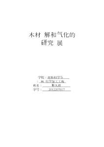 木材熱解和氣化的研究進展—靳久哲2012207017