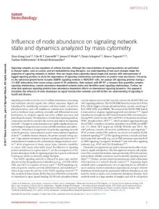 nbt.3770-Influence of node abundance on signaling network state and dynamics analyzed by mass cytometry