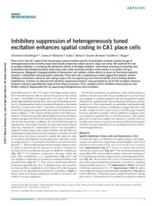 nn.4486-Inhibitory suppression of heterogeneously tuned excitation enhances spatial coding in CA1 place cells