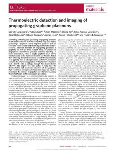 nmat4755-Thermoelectric detection and imaging of propagating graphene plasmons