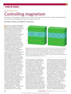 nmat4847-Superconductivity- Controlling magnetism