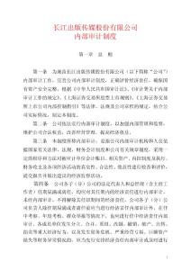 長江出版傳媒股份有限公司內部審計制度