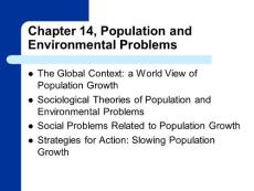 Chapter 14Population and Environmental Problems(PPT-18)