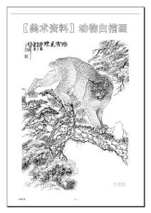 【美術資料】動物白描畫