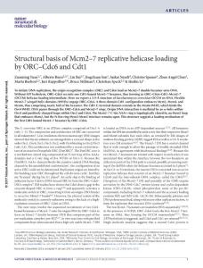 nsmb.3372-Structural basis of Mcm2–7 replicative helicase loading by ORC–Cdc6 and Cdt1