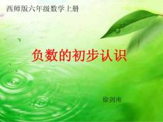 西師大版數(shù)學六年級上冊《負數(shù)的初步認識》課件