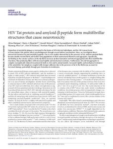 nsmb.3379-HIV Tat protein and amyloid-β peptide form multifibrillar structures that cause neurotoxicity