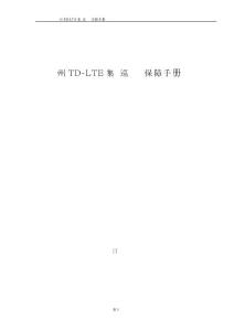 TD-LTE集团巡检测试保障手册v3全解