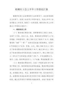 梧桐河工会上半年工作情况汇报