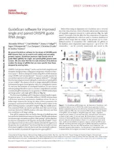 nbt.3804-GuideScan software for improved single and paired CRISPR guide RNA design