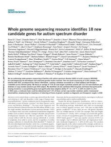 nn.4524-Whole genome sequencing resource identifies 18 new candidate genes for autism spectrum disorder