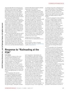 nbt.3819-Response to “Railroading at the FDA”