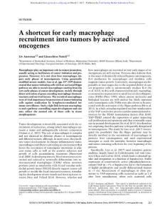 Genes Dev.-2017-Austenaa-223-5- A shortcut for early macrophage recruitment into tumors by activated oncogenes