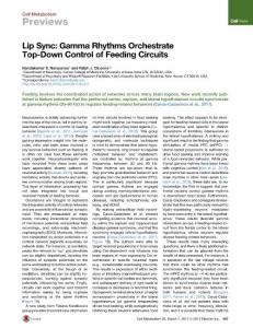 Cell Metabolism-2017-Lip Sync- Gamma Rhythms Orchestrate Top-Down Control of Feeding Circuits