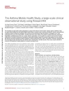nbt.3826-The Asthma Mobile Health Study, a large-scale clinical observational study using ResearchKit