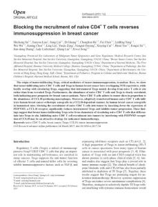 cr201734a-Blocking the recruitment of naive CD4+ T cells reverses immunosuppression in breast cancer
