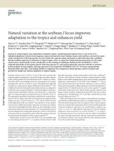 ng.3819-Natural variation at the soybean J locus improves adaptation to the tropics and enhances yield