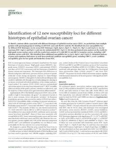 ng.3826-Identification of 12 new susceptibility loci for different histotypes of epithelial ovarian cancer