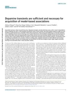 nn.4538-Dopamine transients are sufficient and necessary for acquisition of model-based associations