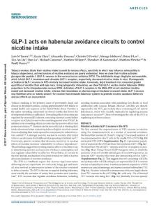 nn.4540-GLP-1 acts on habenular avoidance circuits to control nicotine intake