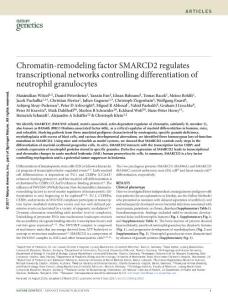 ng.3833-Chromatin-remodeling factor SMARCD2 regulates transcriptional networks controlling differentiation of neutrophil granulocytes